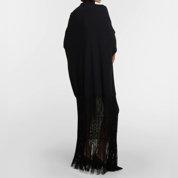 KHAITE Olson Fringe Black Maxi Dress - Picture 4 of 8